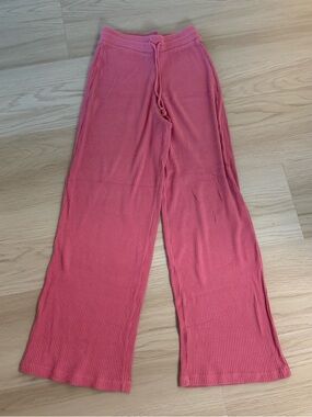 Zara Ribbed Knit Pants in Dusty Rose